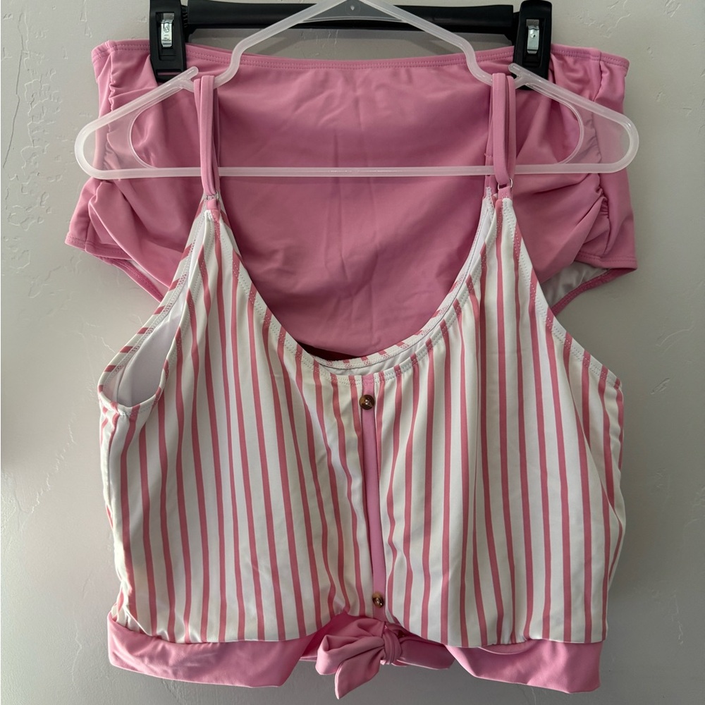 Plus Size Pink Swimsuit